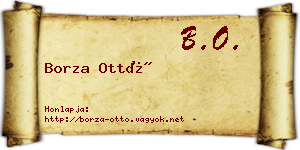 Borza Ottó névjegykártya